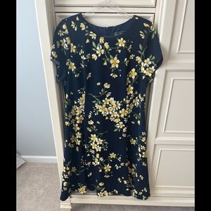 Jessica Howard navy blue floral dress, size 14W